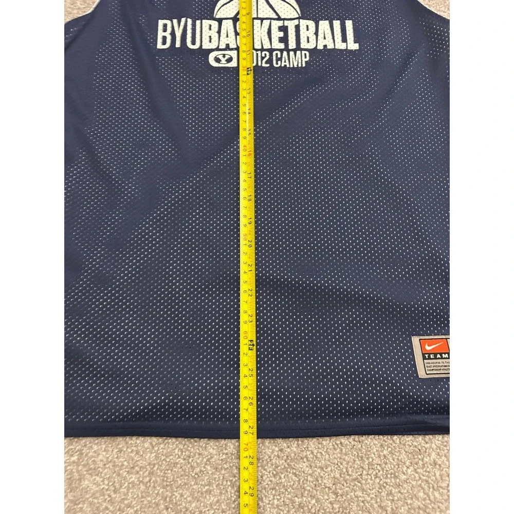 Nike Basketball Jersey Mens Small Navy BYU 2012 Camp Reversible Mesh Tank Top